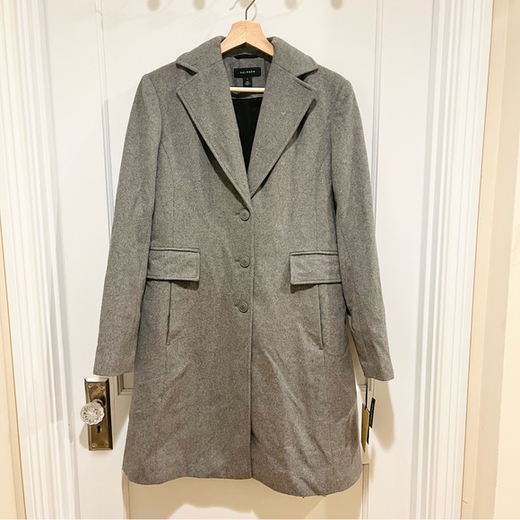NWT Halogen Single Breast Wool Coat Grey 6 - Picture 3 of 9